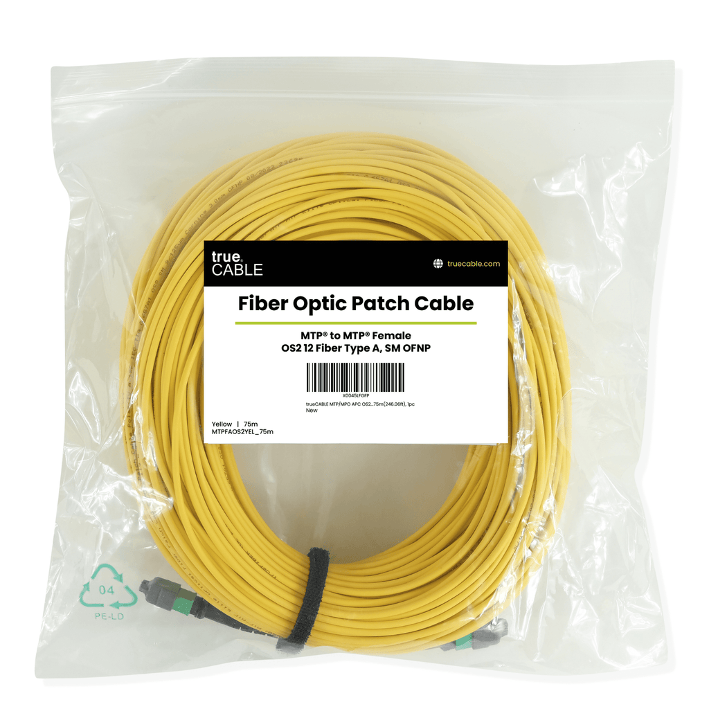 MTP® to MTP® Female OS2 12 Fiber Type A | SM OFNP
