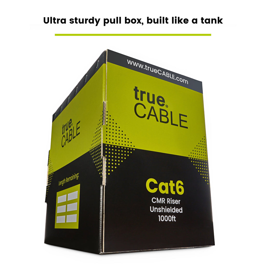 trueCABLE Cat6 Unshielded Ethernet Cable 1000ft Orange