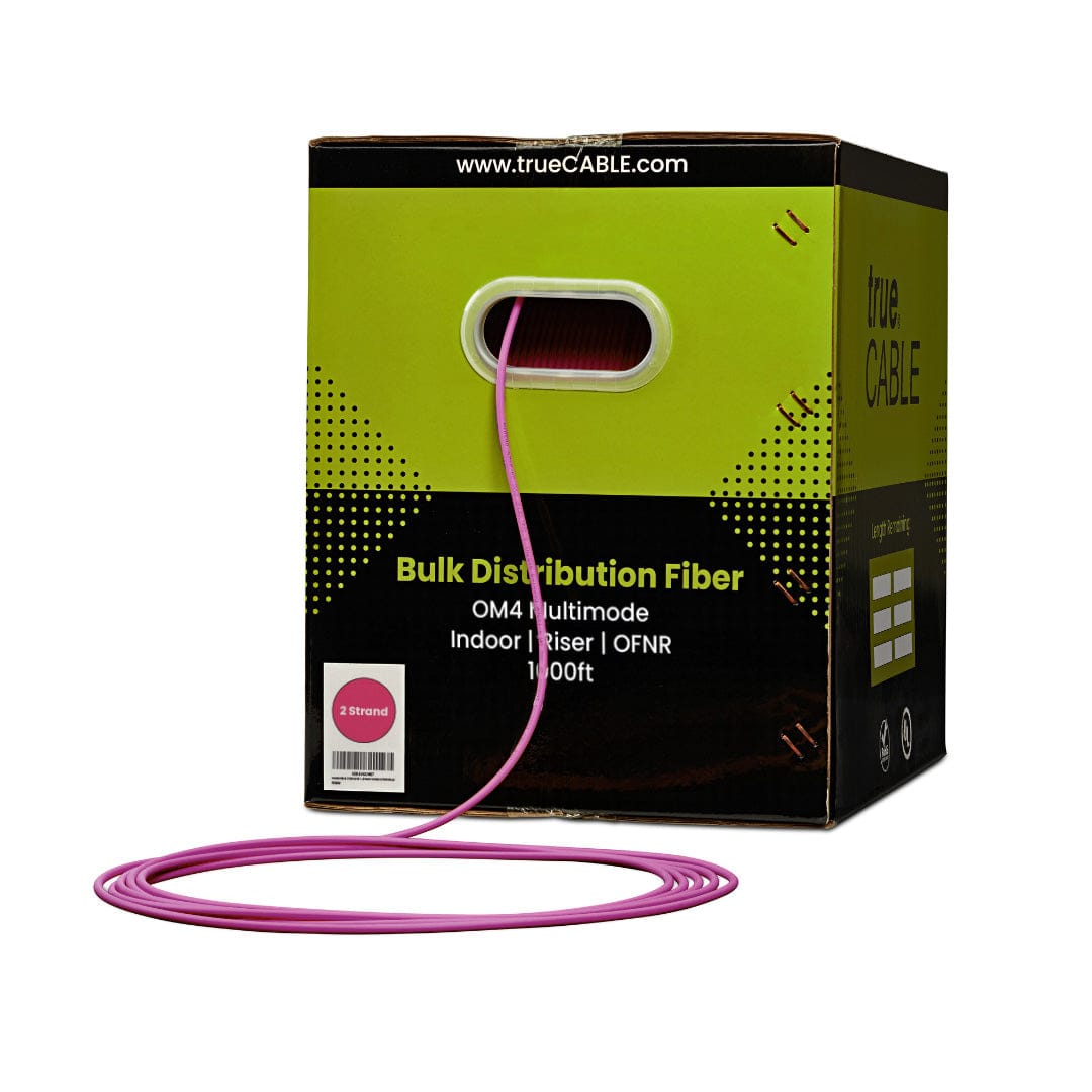 Bulk Fiber Indoor Distribution Cable, OM4 Multimode Riser | trueCABLE