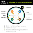 Cat6 Outdoor Ethernet Cable W/Messenger｜Shielded
