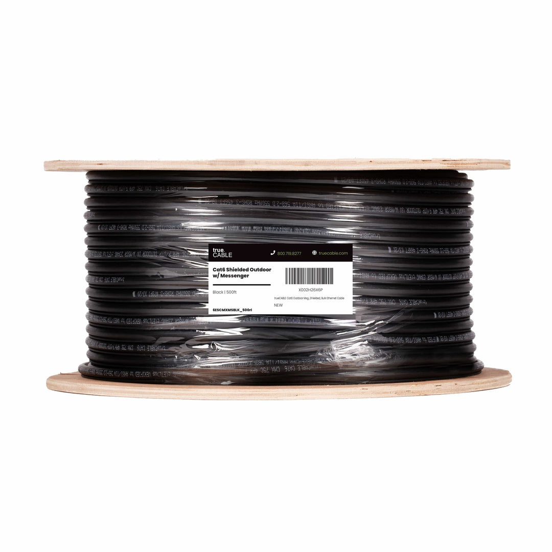 Cat6 Outdoor Ethernet Cable W/Messenger｜Shielded