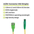 LC to SC APC Simplex OS2 | SM OFNR