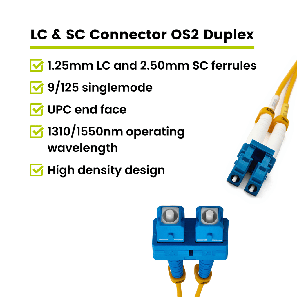 LC to SC UPC Duplex OS2 | SM OFNR