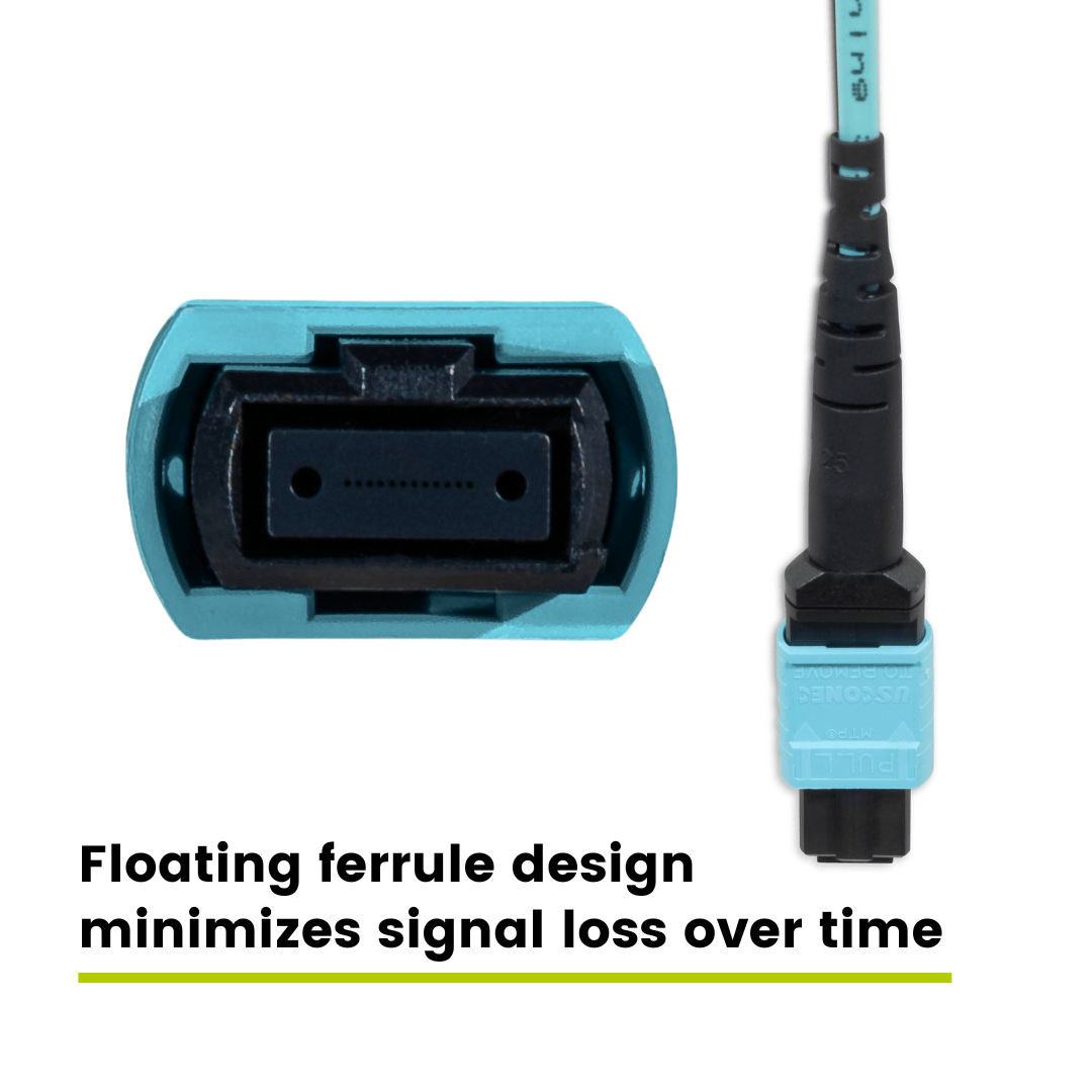 MTP® to MTP® Female OM3 12 Fiber Type B | MM OFNP