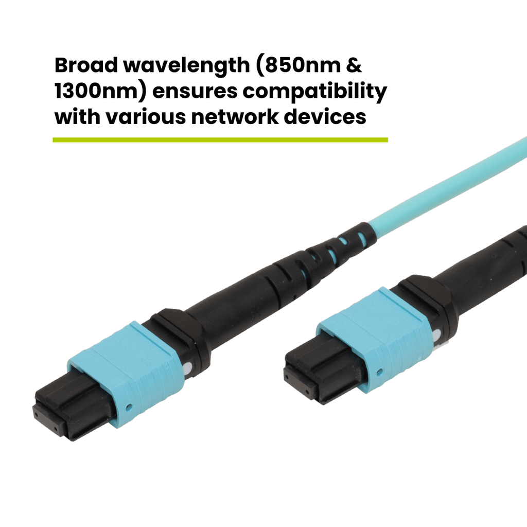 MTP® to MTP® Female OM3 12 Fiber Type B | MM OFNP