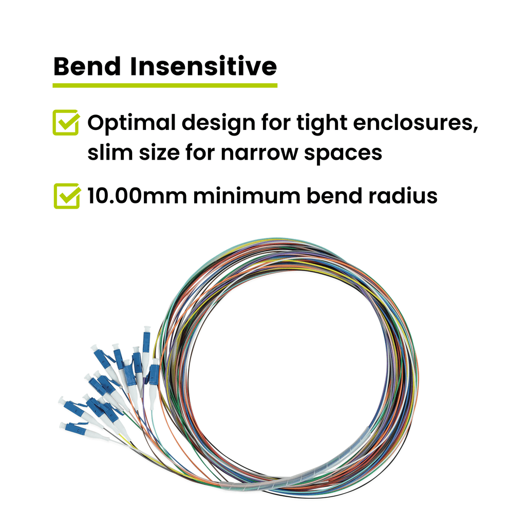 12 Fiber LC UPC Pigtail OS2 | SM LSZH