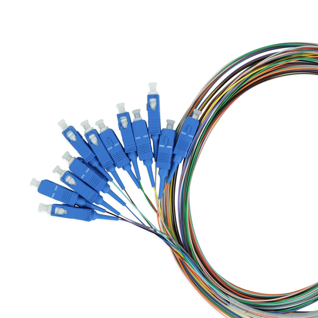 12 Fiber SC UPC Pigtail | OS2 Singlemode LSZH 0.9 mm | trueCABLE