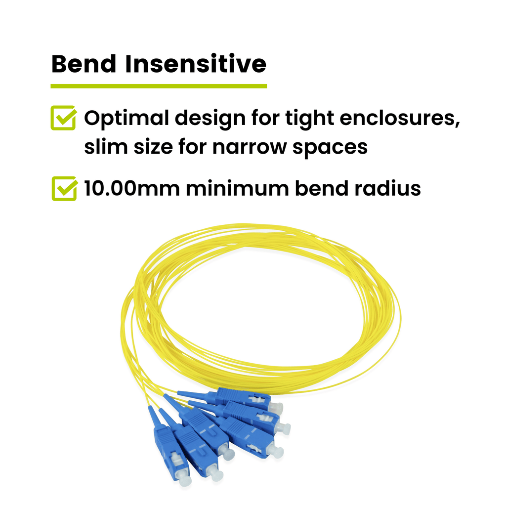 SC UPC Simplex Fiber Pigtail OS2 | SM LSZH - 6 PACK