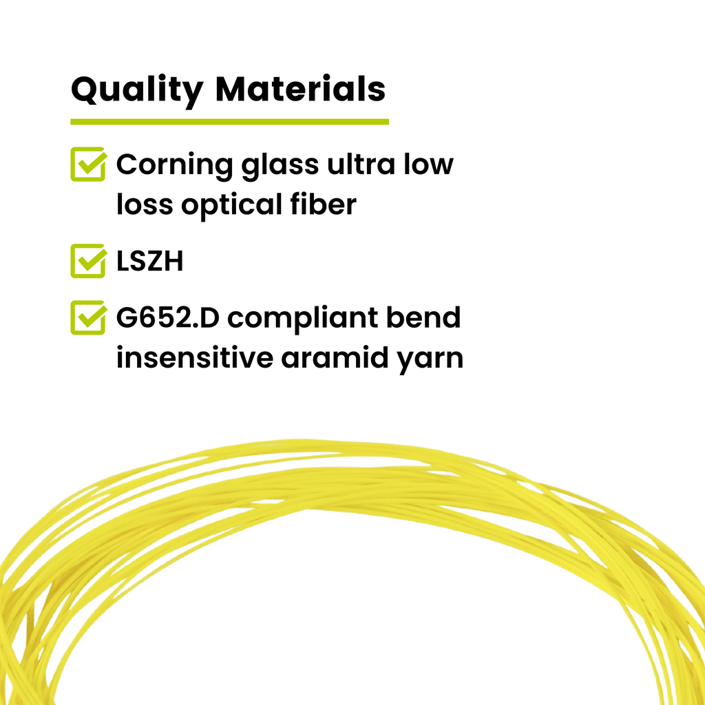 SC UPC Simplex Fiber Pigtail OS2 | SM LSZH - 6 PACK
