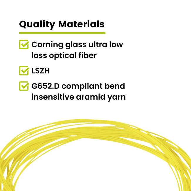 SC UPC Simplex Fiber Pigtail OS2 | SM LSZH - 6 PACK