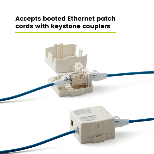 2 Port Universal Keystone Jack Surface Mount Box | trueCABLE