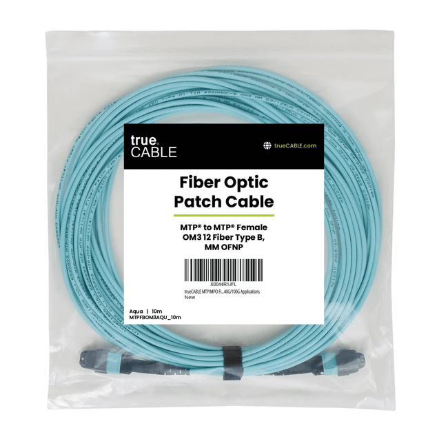 MTP® to MTP® Female OM3 12 Fiber Type B | MM OFNP