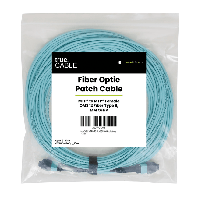 MTP® to MTP® Female OM3 12 Fiber Type B | MM OFNP