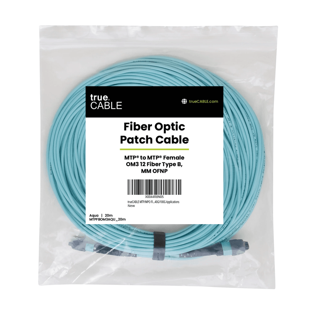 MTP® to MTP® Female OM3 12 Fiber Type B | MM OFNP