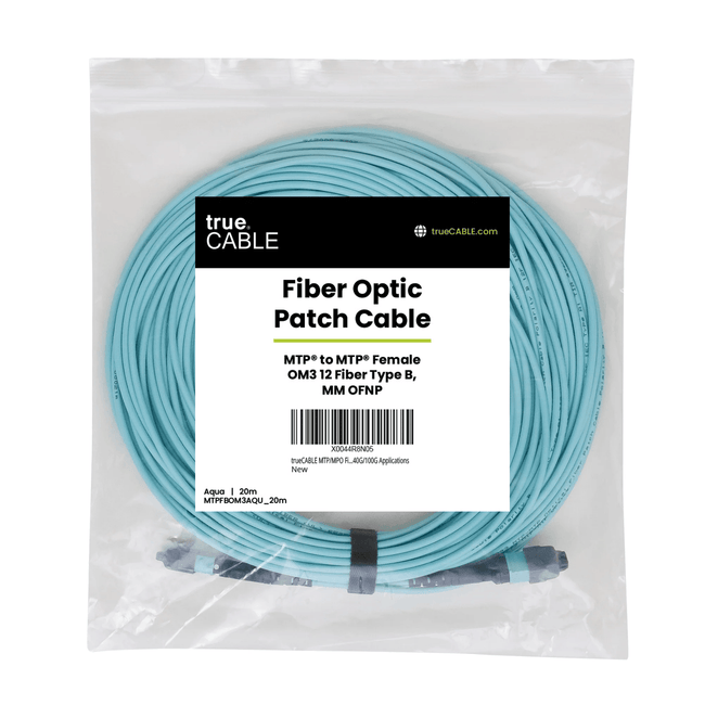 MTP® to MTP® Female OM3 12 Fiber Type B | MM OFNP