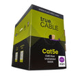 trueCABLE Cat5e Riser Purple Ethernet Cable 1000ft Reel Label