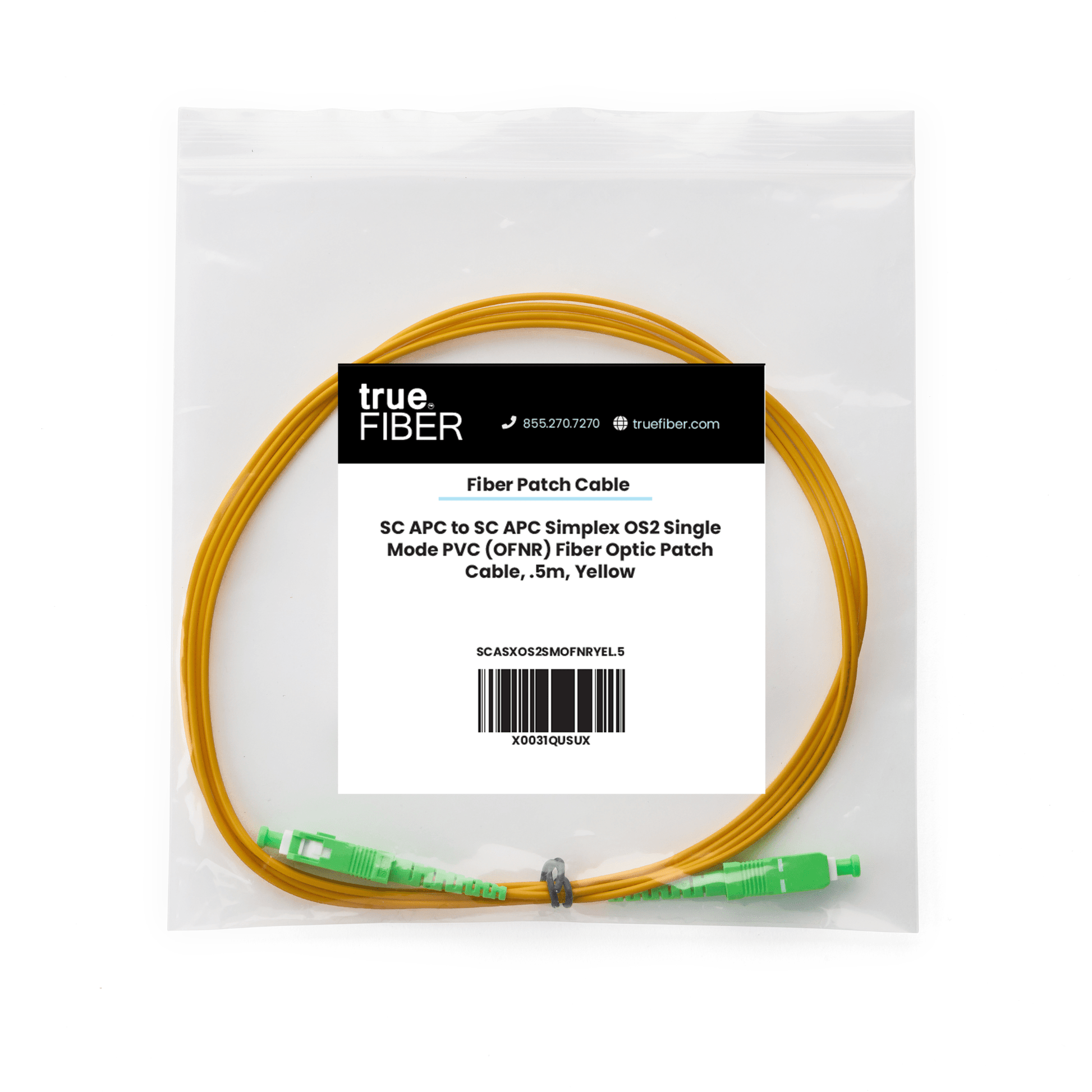 SC to SC APC Simplex OS2 | SM OFNR