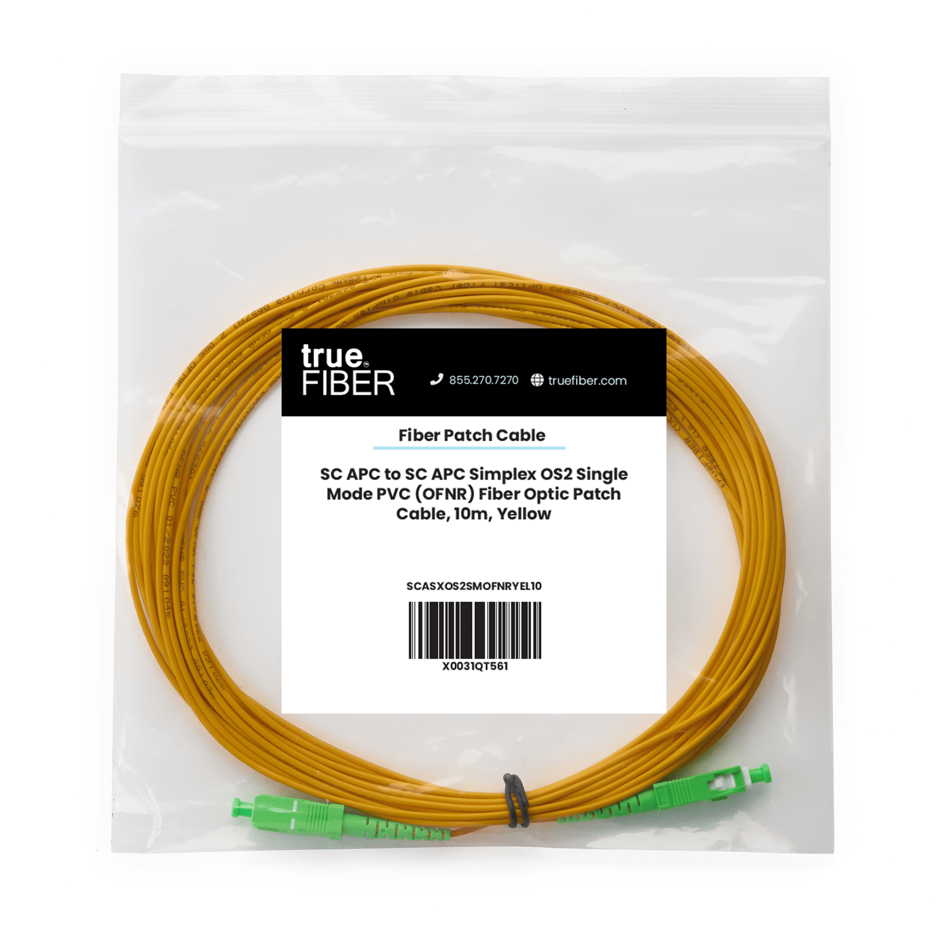 SC to SC APC Simplex OS2 | SM OFNR