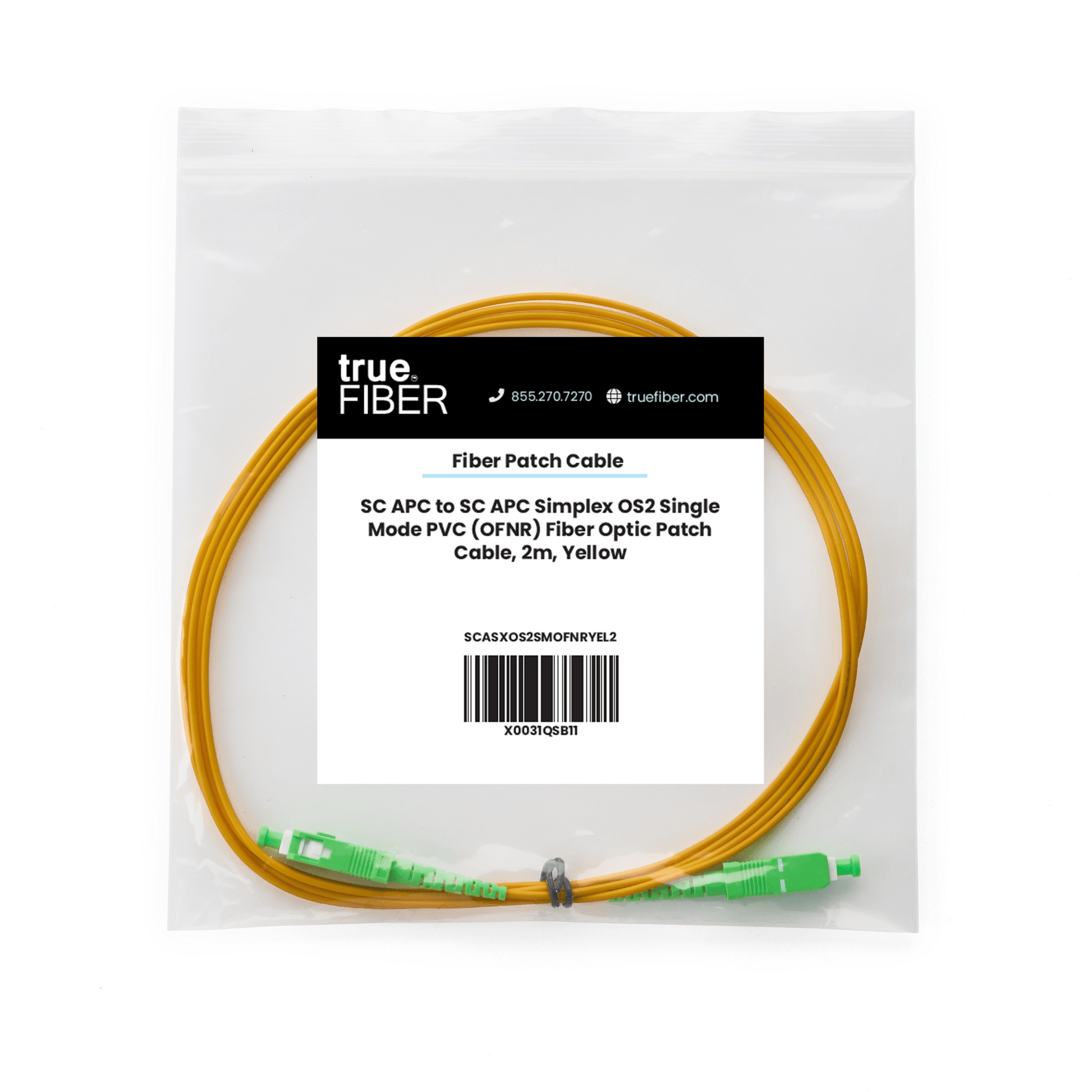 SC to SC APC Simplex OS2 | SM OFNR