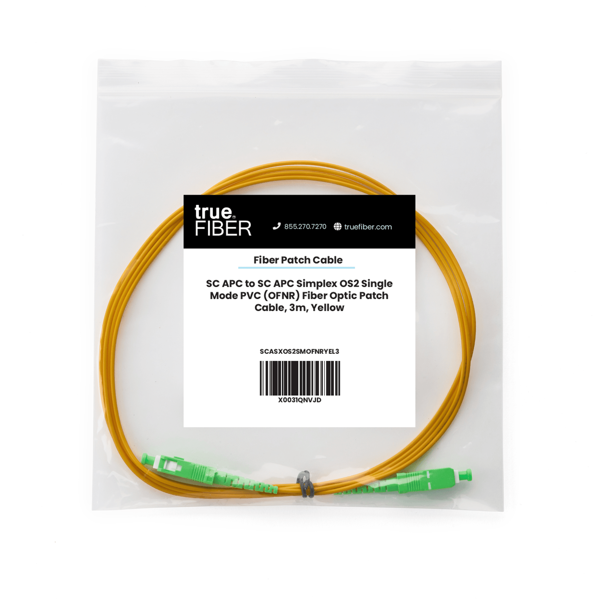 SC to SC APC Simplex OS2 | SM OFNR