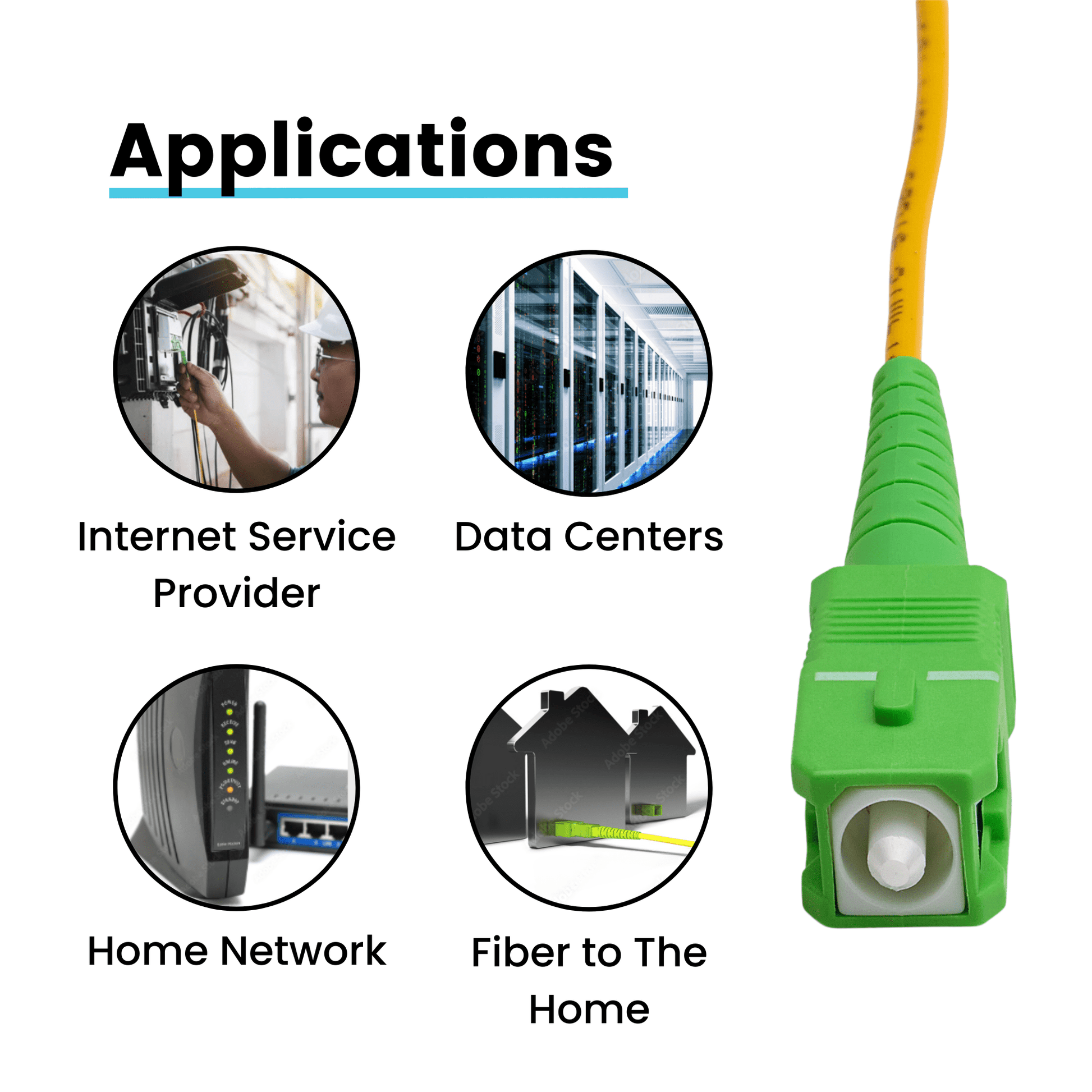 SC to SC APC Simplex OS2 | SM OFNR
