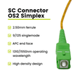 SC to SC APC Simplex OS2 | SM OFNR