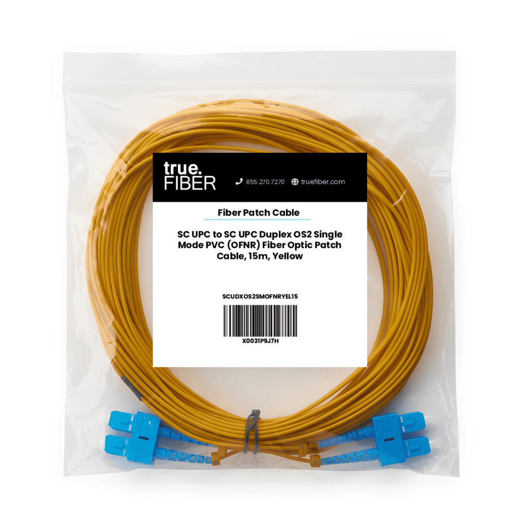 SC to SC UPC Duplex OS2 | SM OFNR