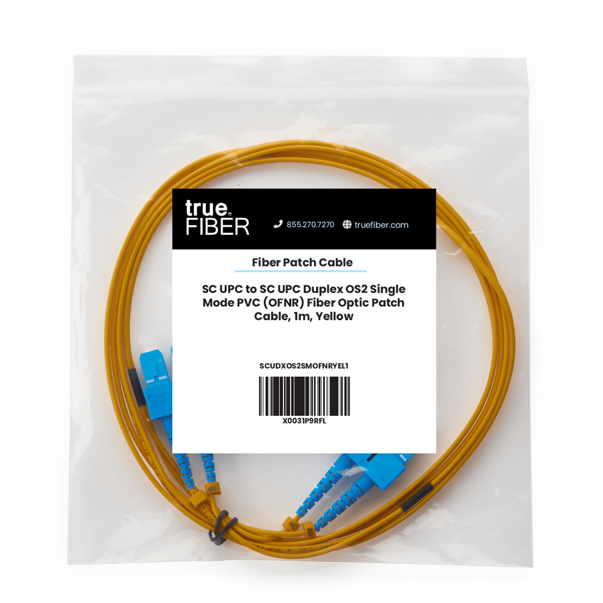 SC to SC UPC Duplex OS2 | SM OFNR