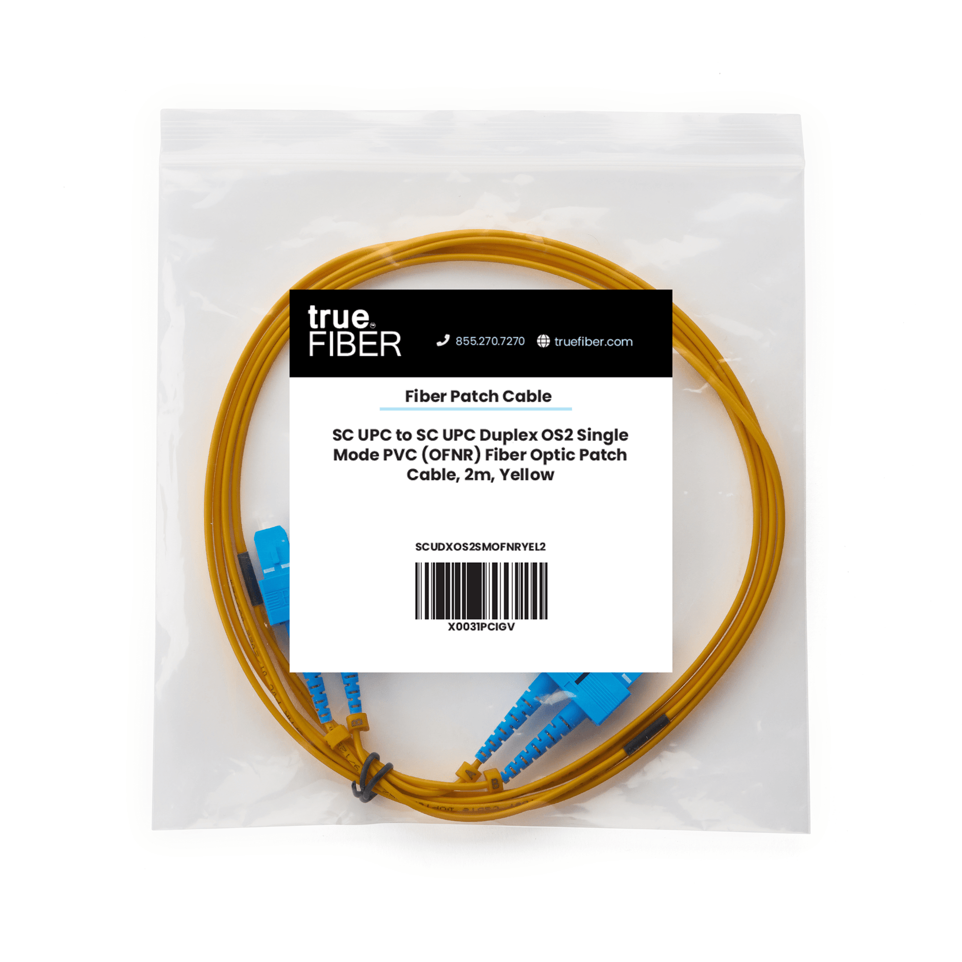 SC to SC UPC Duplex OS2 | SM OFNR