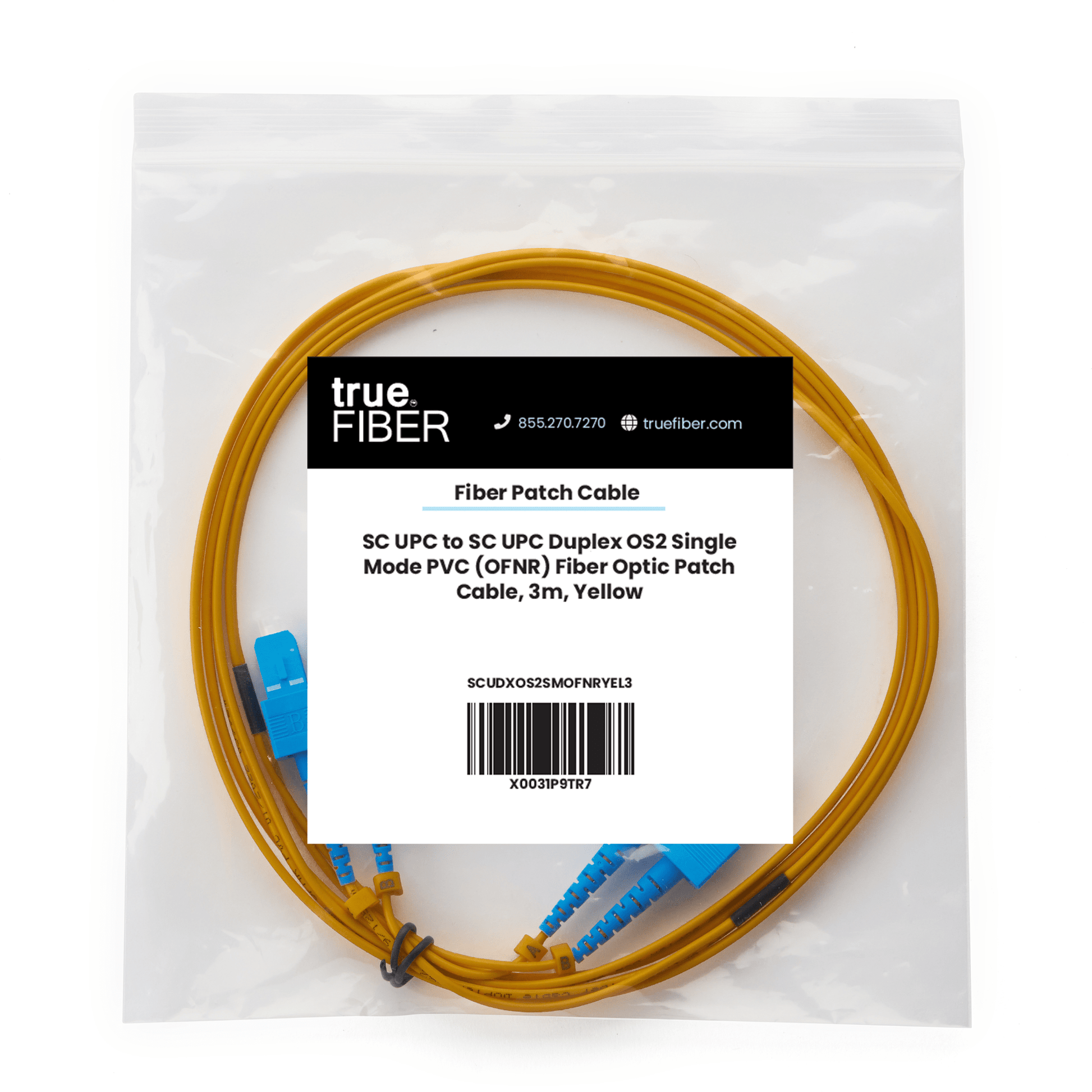 SC to SC UPC Duplex OS2 | SM OFNR