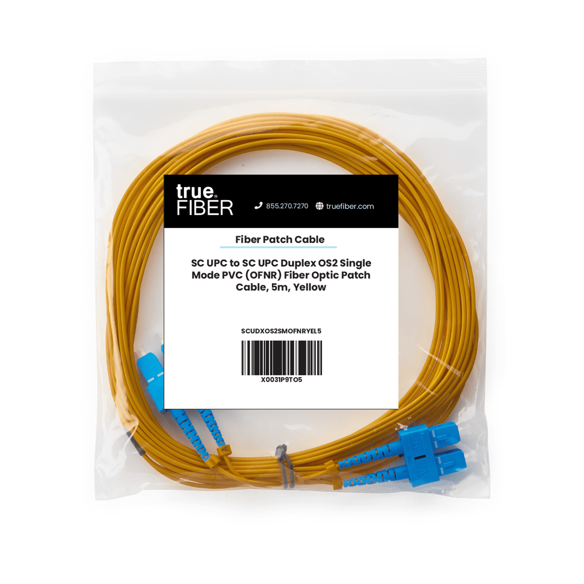 SC to SC UPC Duplex OS2 | SM OFNR