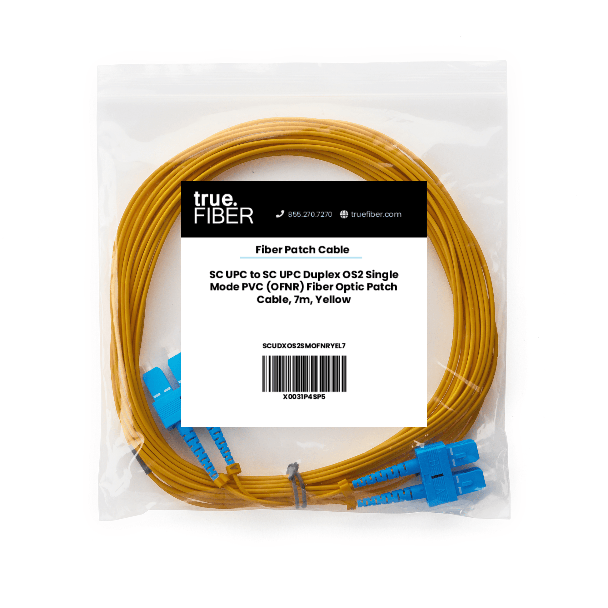 SC to SC UPC Duplex OS2 | SM OFNR