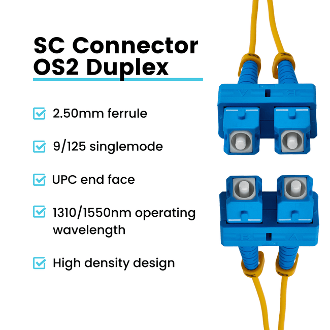 SC to SC UPC Duplex OS2 | SM OFNR