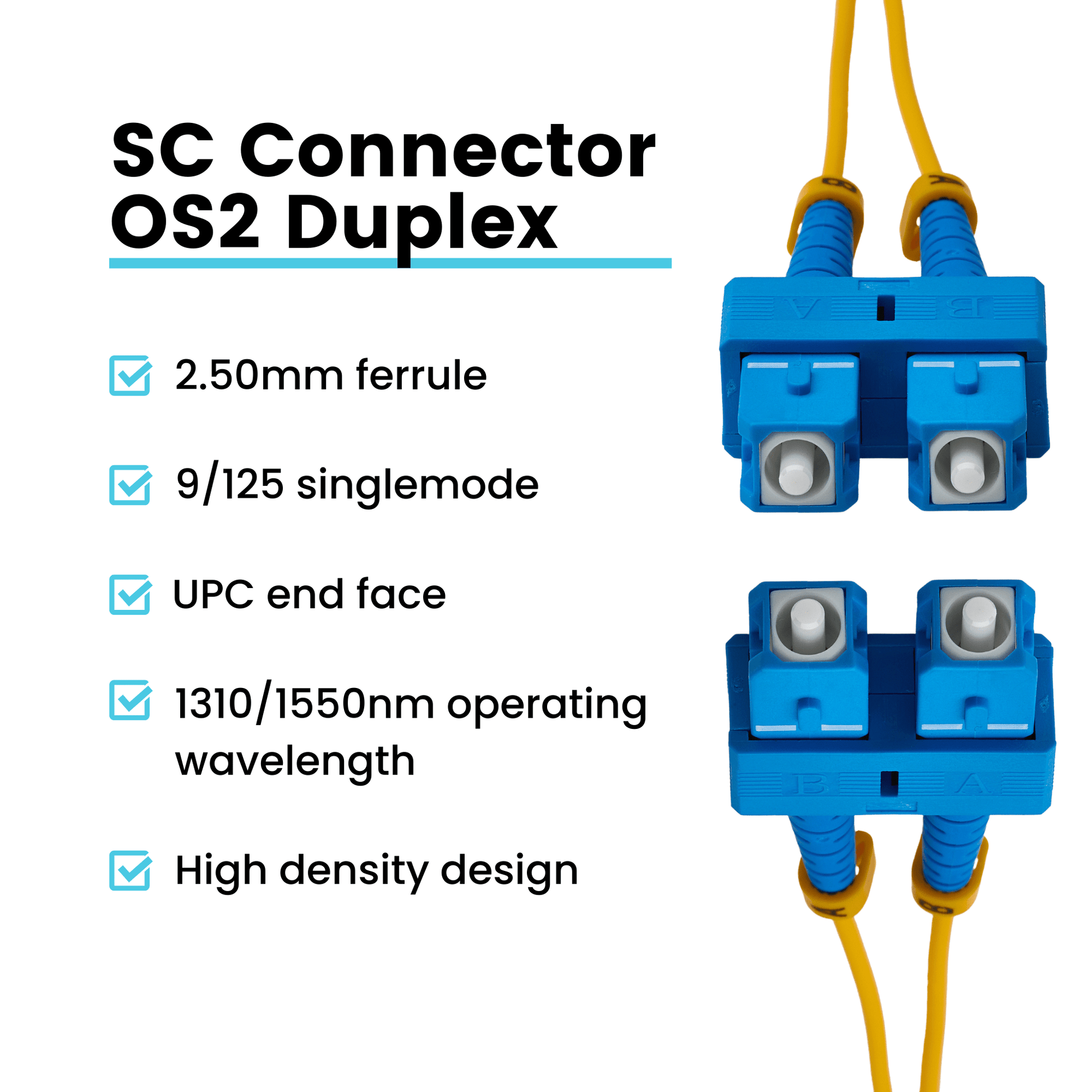 SC to SC UPC Duplex OS2 | SM OFNR