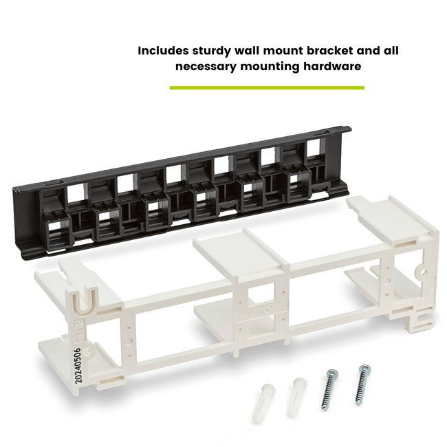 Unshielded 12 Port Wall Mount Patch Panel Bracket and Mounting hardware Included