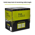 trueCABLE Cat5e Riser Ethernet Cable 1000ft Label Length Remaining White