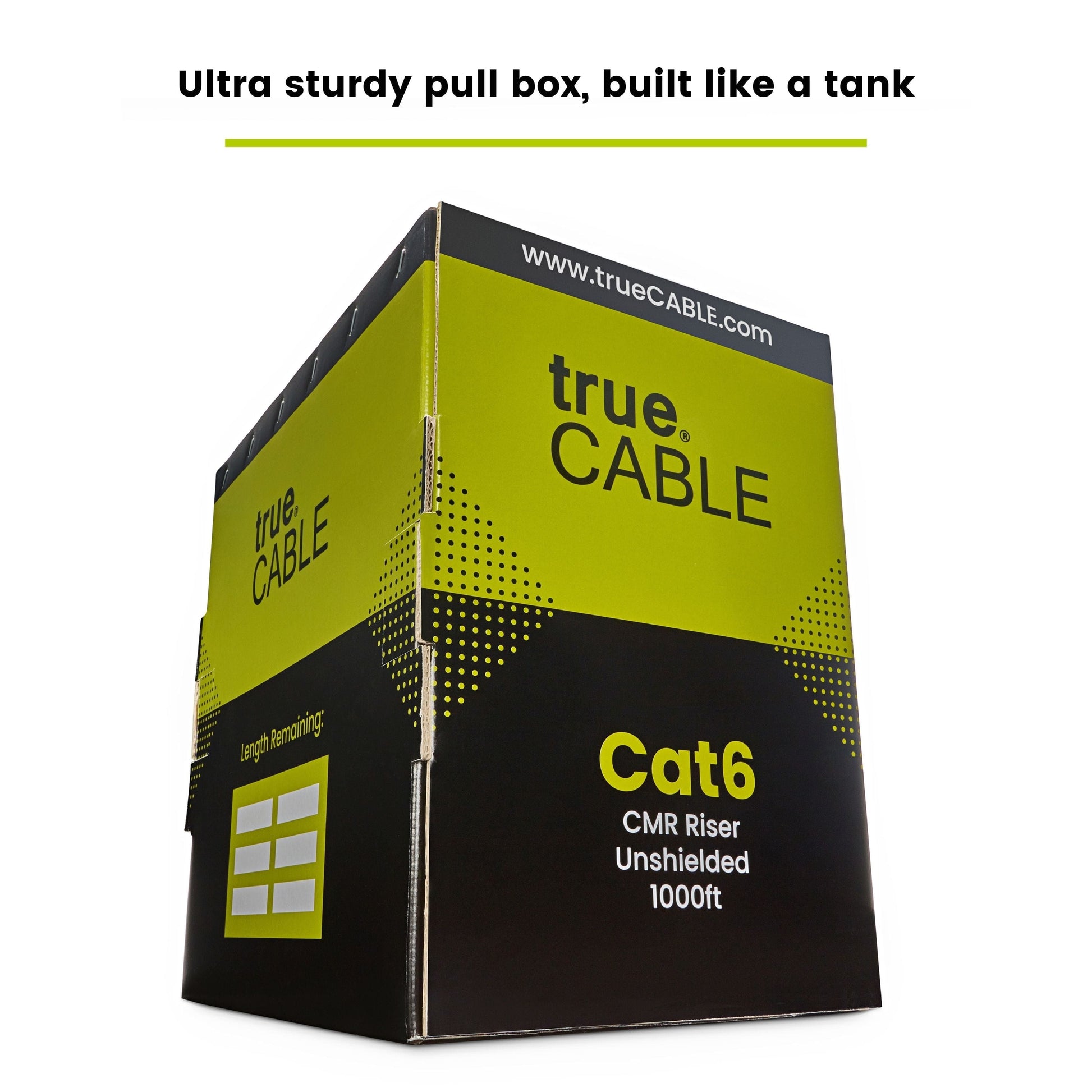 trueCABLE Cat6 Unshielded Ethernet Cable 1000ft yellow