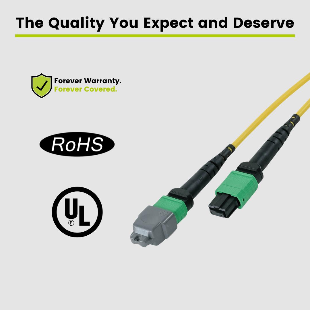 MTP® to MTP® Female OS2 12 Fiber Type B | SM OFNP