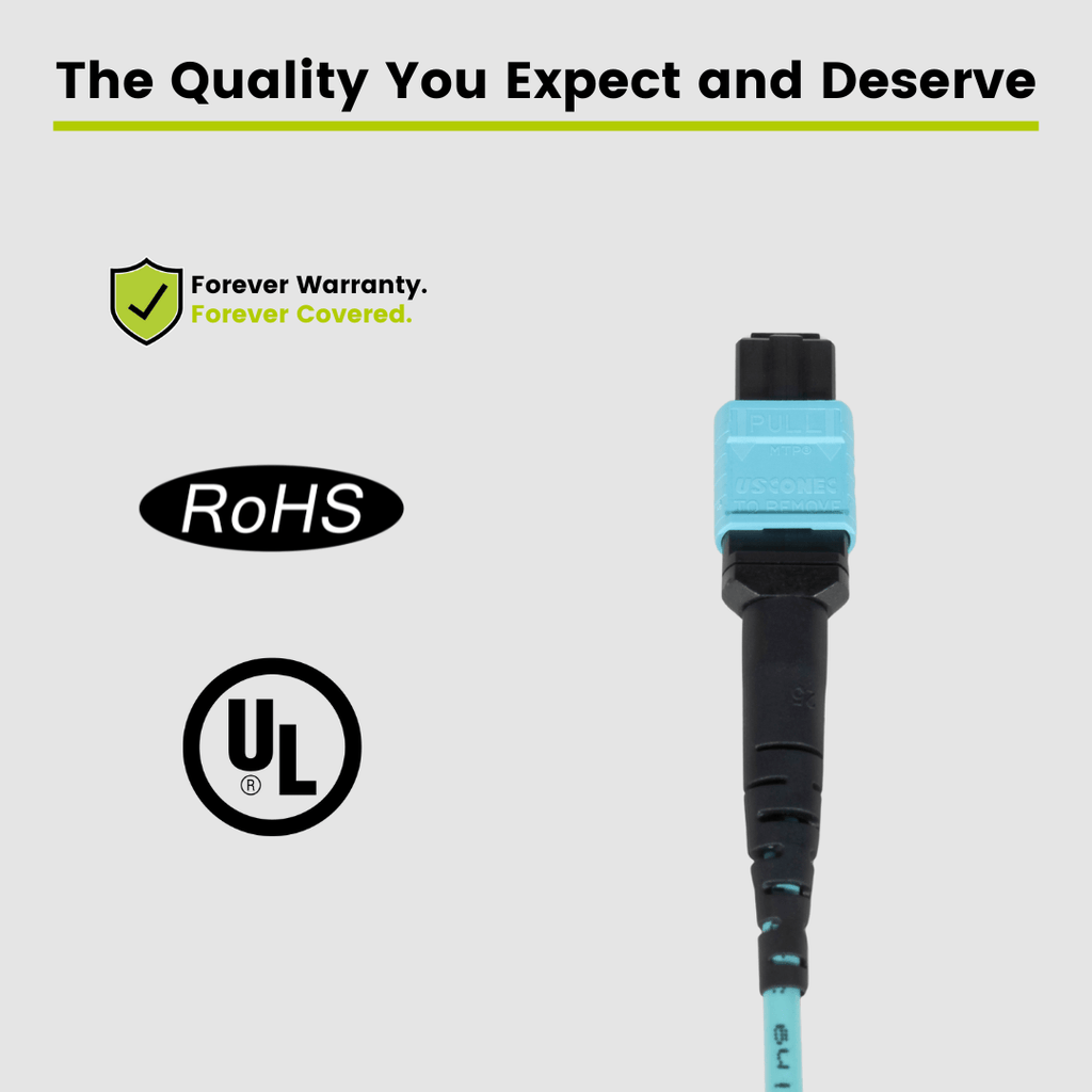 MTP® to MTP® Female OM3 12 Fiber Type B | MM OFNP