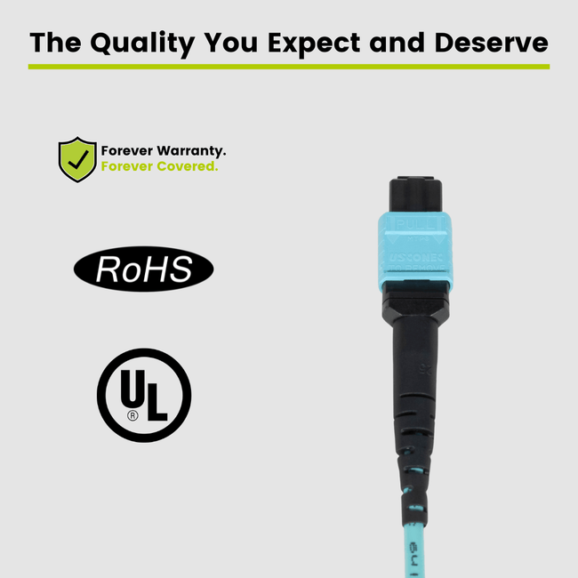 MTP® to MTP® Female OM3 12 Fiber Type B | MM OFNP