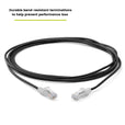 Cat6 28AWG Ethernet Patch Cable - Unshielded - Black - 10ft - bend resistant