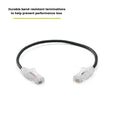 Cat6 28AWG Ethernet Patch Cable - Unshielded - Black - 1ft - bend resistant