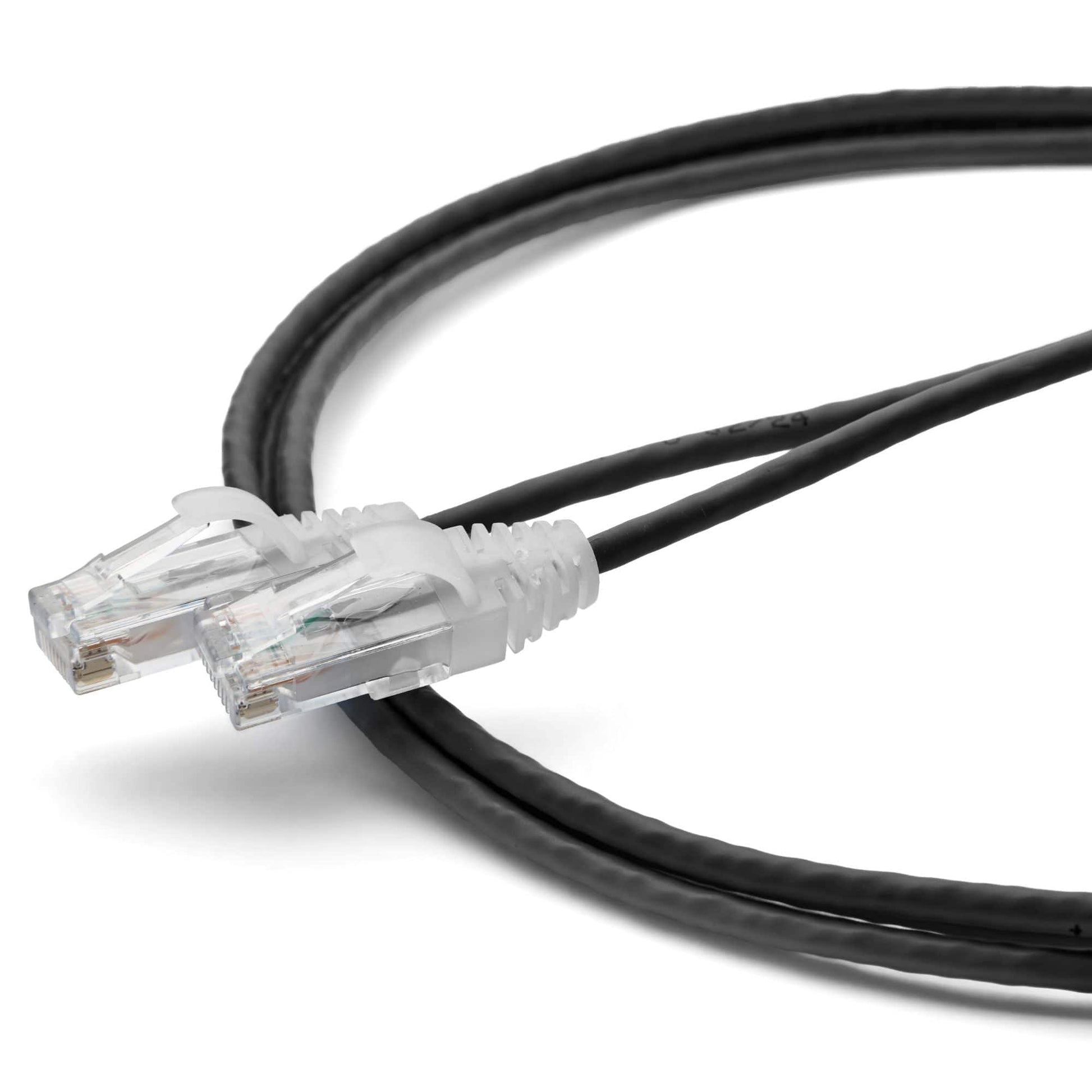 Cat6 28AWG Ethernet Patch Cable - Unshielded - Black - 5ft - up close main image