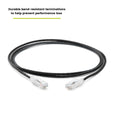 Cat6 28AWG Ethernet Patch Cable - Unshielded - Black - 7ft - bend resistant
