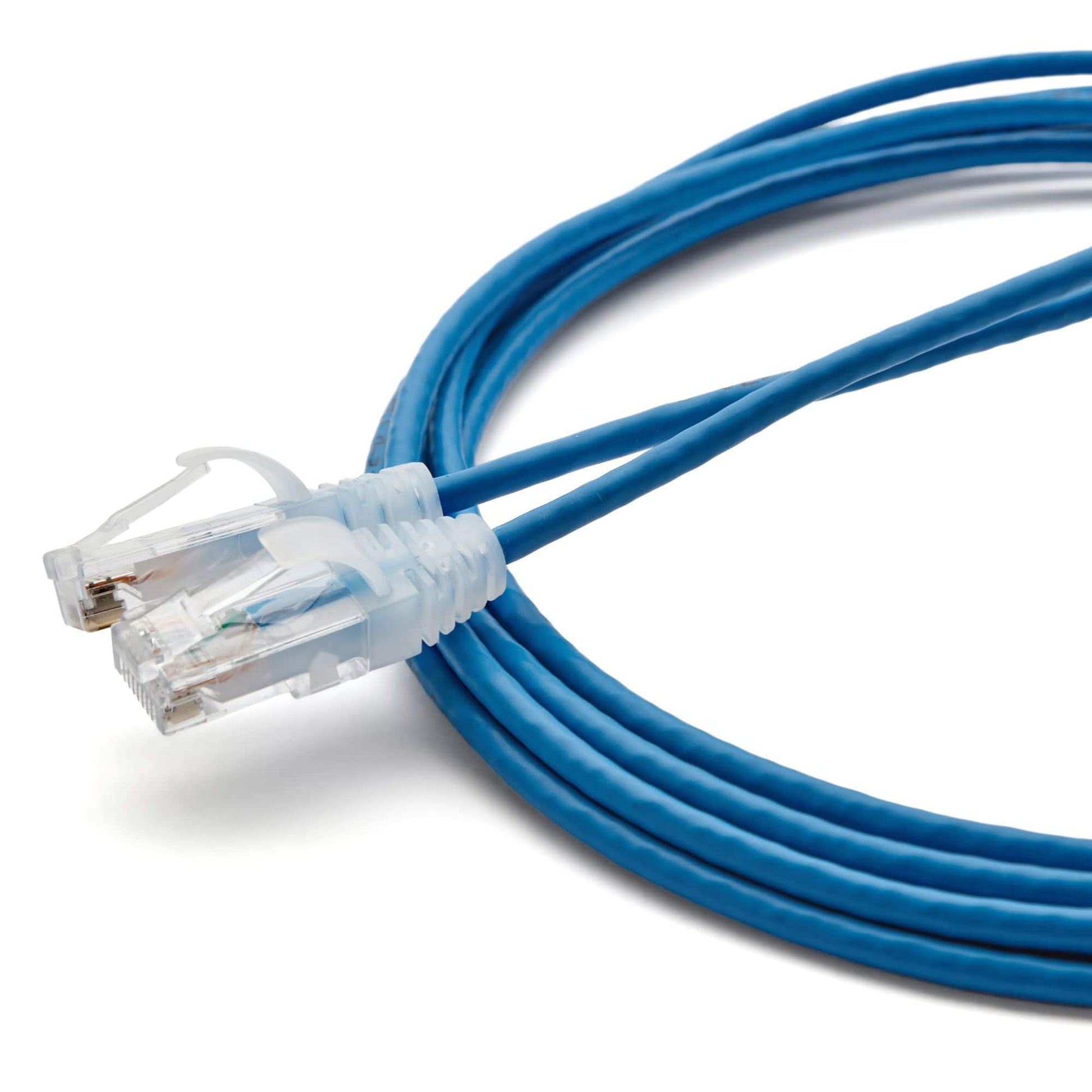 Cat6 28AWG Ethernet Patch Cable - Unshielded - Blue - 10ft - up close main image