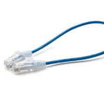 Cat6 28AWG Ethernet Patch Cable - Unshielded - Blue - 1ft - up close
