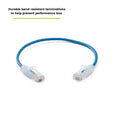 Cat6 28AWG Ethernet Patch Cable - Unshielded - Blue - 1ft - bend-resistant