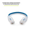 Cat6 28AWG Ethernet Patch Cable - Unshielded - Blue - 6in - bend-resistant