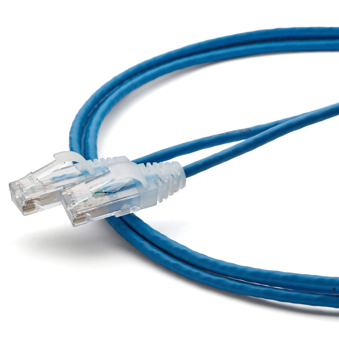 Cat6 28AWG Ethernet Patch Cable - Unshielded - Blue - 7ft - up close image