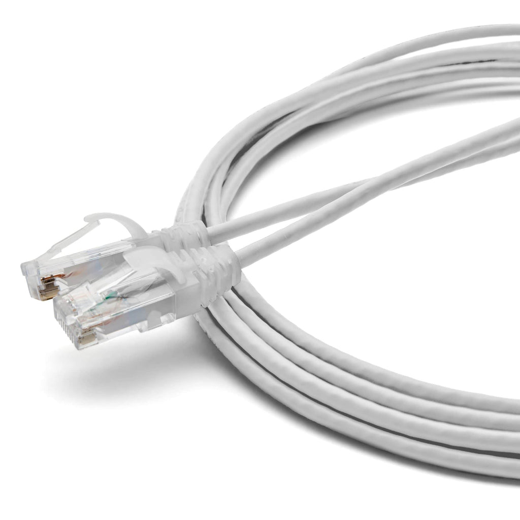 Cat6 28AWG Ethernet Patch Cable - Unshielded - White - 10ft - up close main image